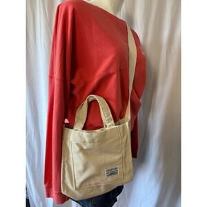 Letu Beige Corduroy Crossbody Bag